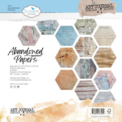 12X12 Printed Cardstock Pack, Abandoned Papers