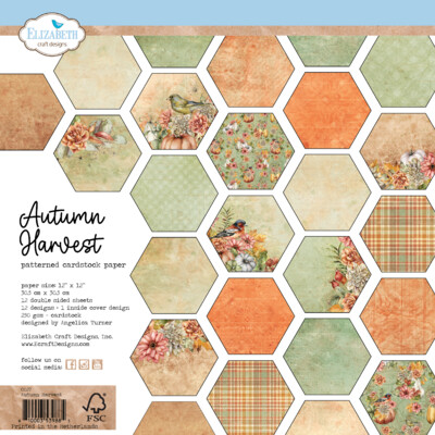 12X12 Printed Cardstock Pack, Autumn Harvest