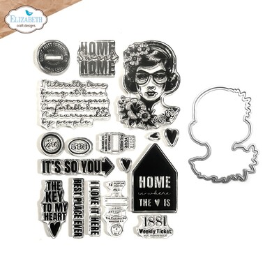 Clear Stamp & Die Set, Frida at Home