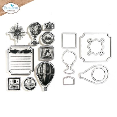 Clear Stamp & Die Set, Around the World