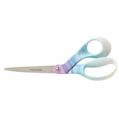 Scissors, Premier 8" Bent Deco Pattern - Watercolor Ombre