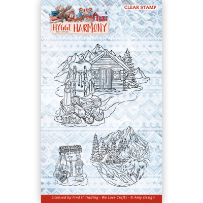 Amy Design Clear Stamp, Hygge Harmony - Winter Mountains