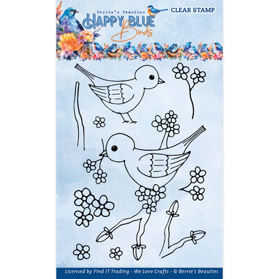 Berries Beauties Clear Stamp, Happy Blue Birds - Bird