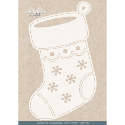 Card Deco Essentials Stencil, Frosted Gold Sock - A5