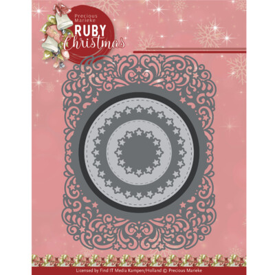 Precious Marieke Die, Ruby Christmas - Ruby Circle Frame