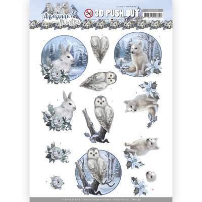 Amy Design 3D Push Out, Awesome Winter - Winter Animals