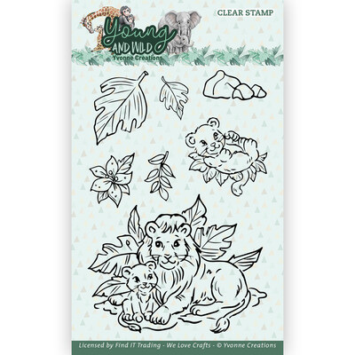 Yvonne Creations Clear Stamp, Young and Wild - Lion