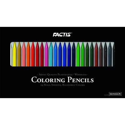 PlastiPencil Woodless Coloring Pencil Set, 24 Colors