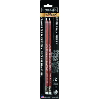 MultiPastel Pastel Chalk Pencil Set, 2 White (Blistercarded)