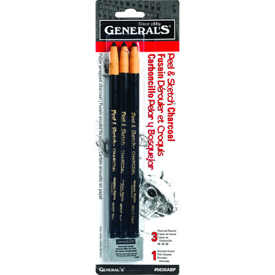 Peel & Sketch Charcoal Pencil Kit (4pc)