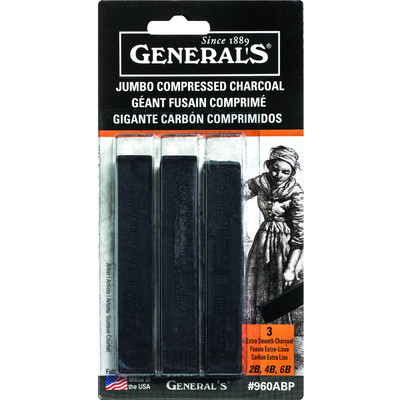 Extra Smooth Compressed Charcoal Set, Jumbo - Assorted (3 Pack)