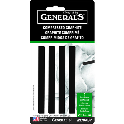 Kimberly Graphite Art Sticks Set, Square - Assorted (Soft/Medium/Hard)