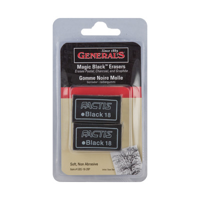 Factis Magic Black Soft Eraser 2 Pack (Blistercarded)
