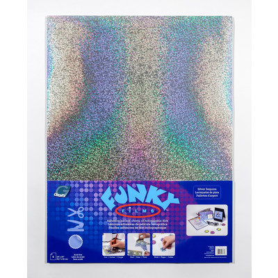 Funky Film, Silver Sequins - 18" X 24" (6 Pack)