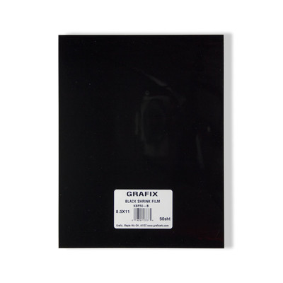 Shrink Film, Black - 8.5" x 11" (50 Pack)