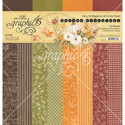 12X12 Patterns & Solids Paper Pack, Autumn Greetings