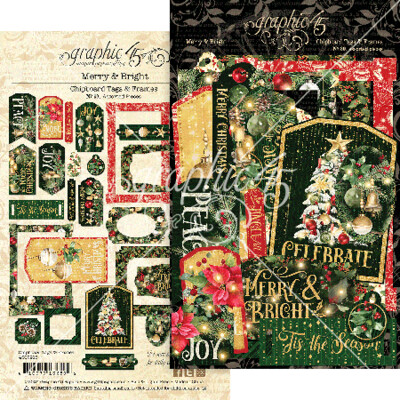 Chipboard Tags & Frames, Merry & Bright