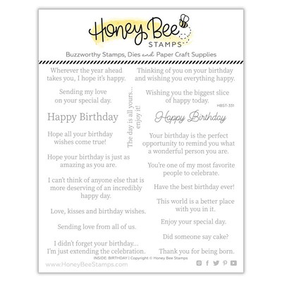 Clear Stamp, Inside: Birthday Sentiments