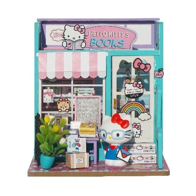 DIY Miniature Model Kit, Hello Kitty Bookstore