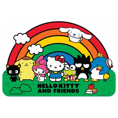 Wooden Jigzaw Puzzle, Hello Kitty and Friends Rainbow (92pc)