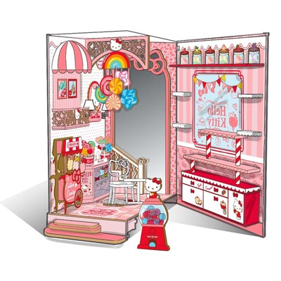 DIY Miniature Model Kit, Book Nook - Hello Kitty Sweet Shop