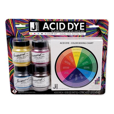 Acid Dye Set, 4 Color w/ Citric Acid