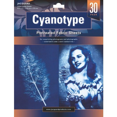 Cyanotype Fabric Sheets, 8.5"x11" (30 Pack)