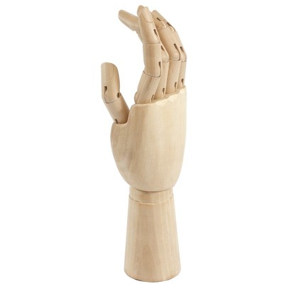Wooden Manikin, Right Hand Female - 10"