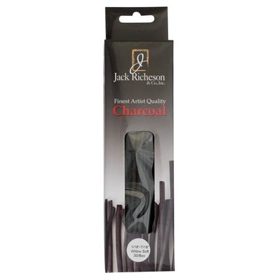 Natural Willow Charcoal Set, Assorted Soft (30 Pack)