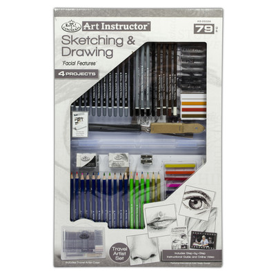 Royal & Langnickel Sketch and Draw Box Easel Art Set, 152pc 
