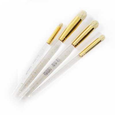 Clear Choice Stencil Brush Set, Glitter Handle - Domed (4pc)