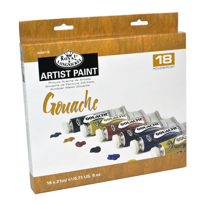 Essentials 21ml Artist Paint Pack, Gouache - 18 Colors