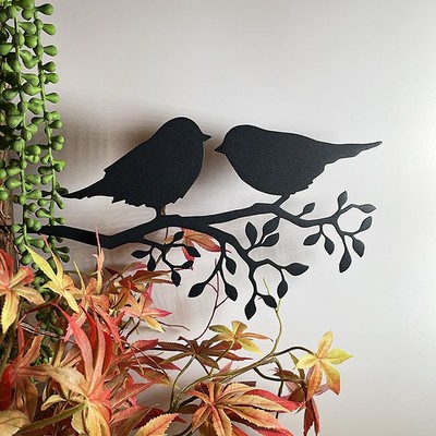 Metal Garden Ornament, Coated - Birds