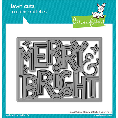 Die, Giant Outlined Merry & Bright