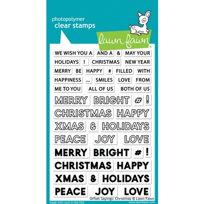 Clear Stamp, Offset Sayings: Christmas