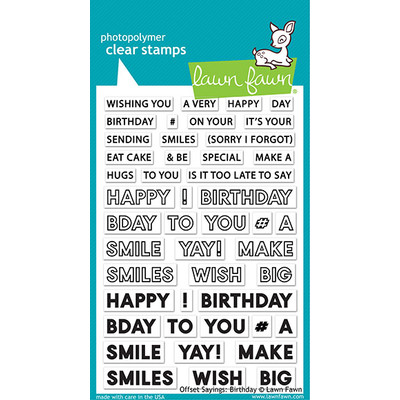 Clear Stamp, Offset Sayings: Birthday