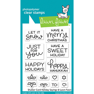 Clear Stamp, Shutter Card Holiday Sayings