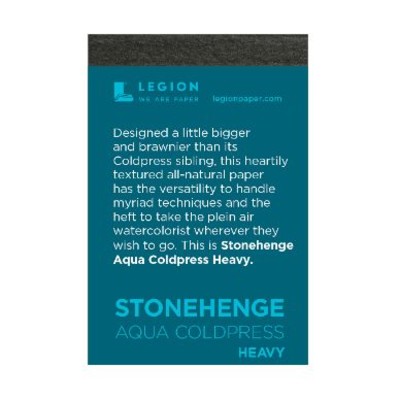 Stonehenge Aqua Coldpress 100% Cotton Mini Paper Block, 2.5" x 3.75" (300lb)