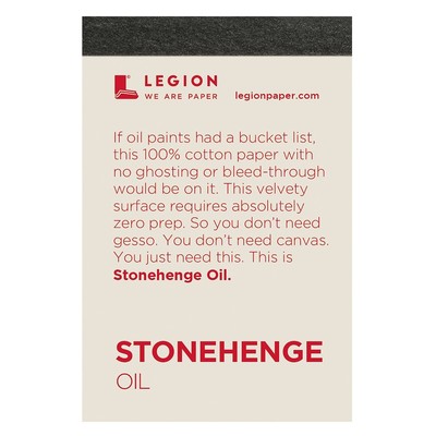 Stonehenge Oil Mini Paper Pad, 2.5" x 3.75" - White (320gsm)