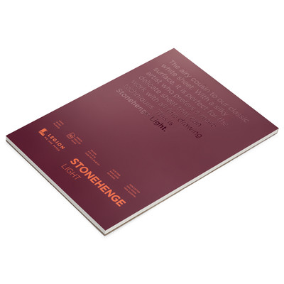 Stonehenge Light 100% Cotton Paper Pad, 9" x 12" - White (135gsm)