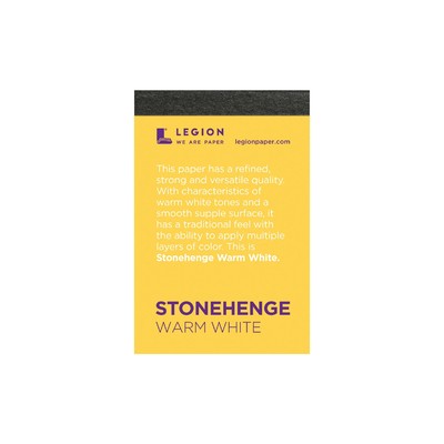 Stonehenge Warm White 100% Cotton Mini Paper Pad, 2.5" x 3.75" (250gsm)