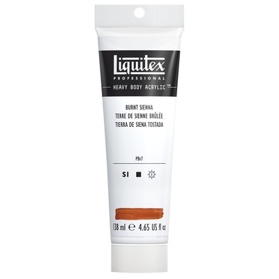 Heavy Body Acrylic 138ml Tube, Burnt Sienna