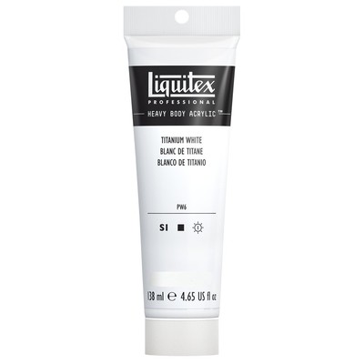Heavy Body Acrylic 138ml Tube, Titanium White