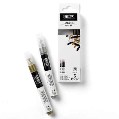 Acrylic Marker Set, Fine - Iridescents (3 Pack)
