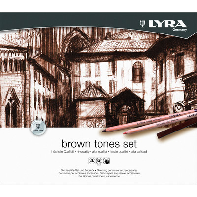 Polycrayons Soft Set, Brown Tones (25pc)