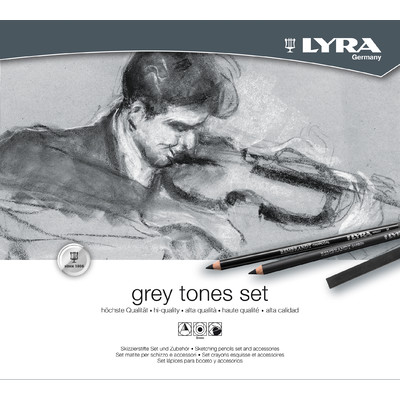 Polycrayons Soft Set, Grey Tones (25pc)