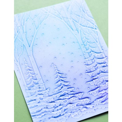 3D Embossing Folder, Snowy Forest