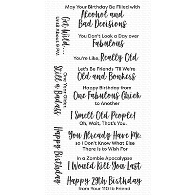 Clear Stamp, Sassy Pants Birthday Greetings 3