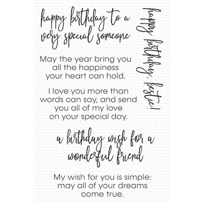 Clear Stamp, Inside & Out Birthday Greetings