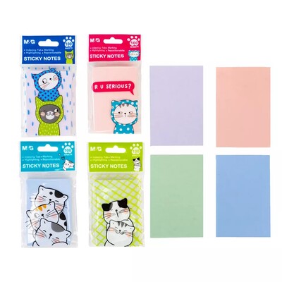So Many Cats Sticky Notes, 3" x 2" - Colored (100 Sheets)